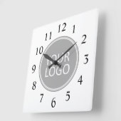 あなたのBusiness Logo Promotional Business Company スクエア壁時計 (傾斜)