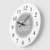 あなたのBusiness Logo Promotional Business Company ラージ壁時計 (傾斜)