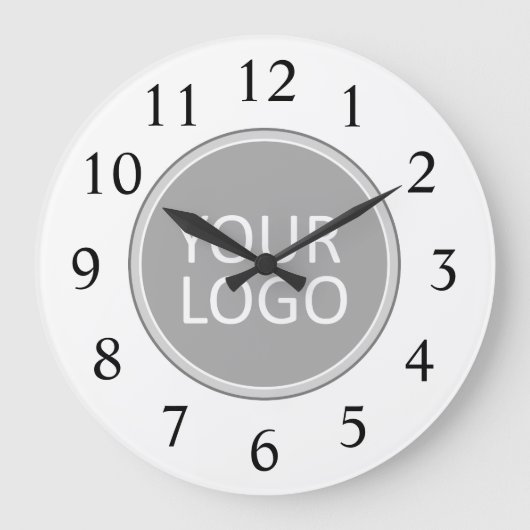 あなたのBusiness Logo Promotional Business Company ラージ壁時計 (正面)
