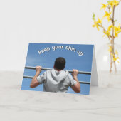 あなたのChinを保って下さい カード (黄色い花)