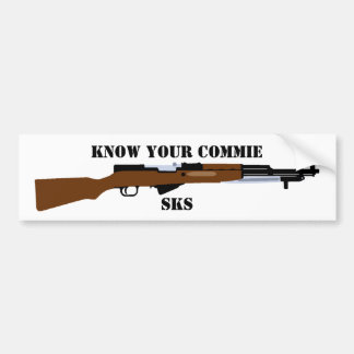 あなたのcommie SKSのバンパーステッカーを知って下さい バンパーステッカー