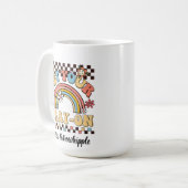 あなたのcray-on groovy虹の先生ギフトを得る コーヒーマグカップ (正面左)