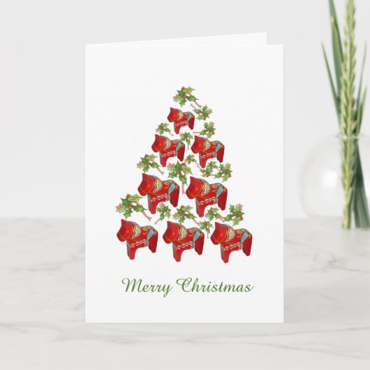 あなたのDalaの馬の考えることクリスマスカード シーズンカード (正面)