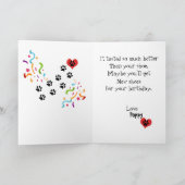 あなたのDalmation犬の相棒からのハッピーバースデー カード (内部)