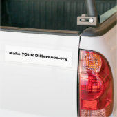 あなたのDifference.orgを作って下さい バンパーステッカー (トラック上)