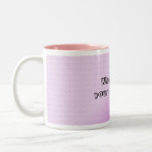 あなたのDNAをする紫色のコーヒー・マグを言うために何が ツートーンマグカップ (左)