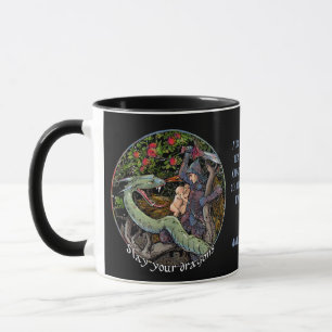 あなたのDragons.Personalizedのギフトを殺害して下さい。 中世芸術 マグカップ