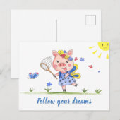 あなたのDreams//Funnyのコブタを後を追って下さい ポストカード (正面/裏面)