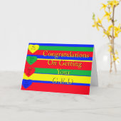 あなたのGEDカードを得ることのお祝い カード (黄色い花)