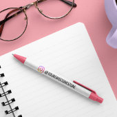 あなたのInstagramハンドルネーム＆ソーシャルメディアアイコン 黒ボールペン