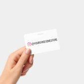 あなたのInstagramユーザー名とソーシャルメディアアイコンID バッジ (手持ち)