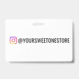 あなたのInstagramユーザー名とソーシャルメディアアイコンID バッジ