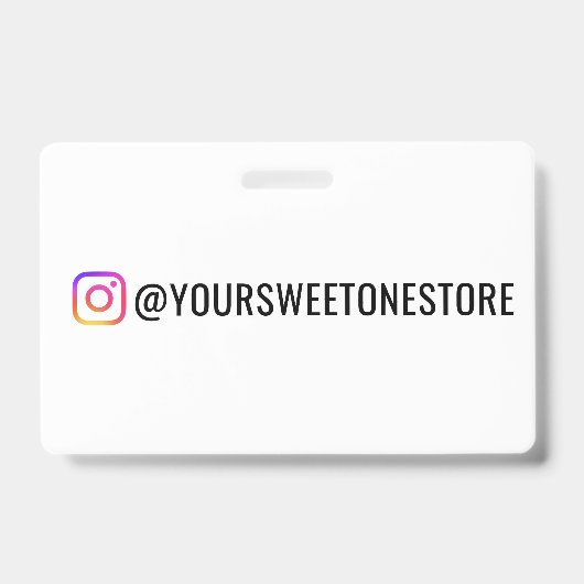 あなたのInstagramユーザー名とソーシャルメディアアイコンID バッジ (正面)