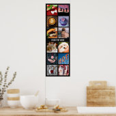 あなたのINSTAGRAM写真のコラージュカスタムポスター ポスター (キッチン)