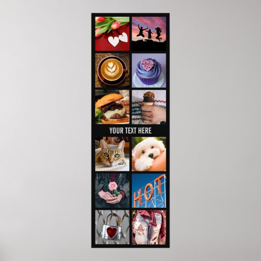 あなたのINSTAGRAM写真のコラージュカスタムポスター ポスター (正面)