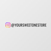 あなたのInstagram名前とソーシャルメディアアイコン プロモ ウィンドウサイン (シート)