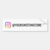 あなたのInstagram名前 ソーシャルメディアロゴ アイコン バンパーステッカー (正面)