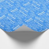 あなたのMulitipleの一流の時間パーソナライズな青を加えて下さい ラッピングペーパー (角)