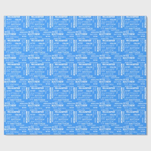 あなたのMulitipleの一流の時間パーソナライズな青を加えて下さい ラッピングペーパー (フラット)