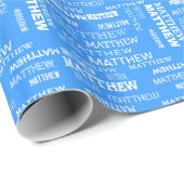 あなたのMulitipleの一流の時間パーソナライズな青を加えて下さい ラッピングペーパー (ロールコーナー)