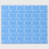 あなたのMulitipleの一流の時間パーソナライズな青を加えて下さい ラッピングペーパー (フラット)