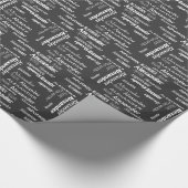 あなたのMulitipleの一流の時間パーソナライズな黒を加えて下さい ラッピングペーパー (角)