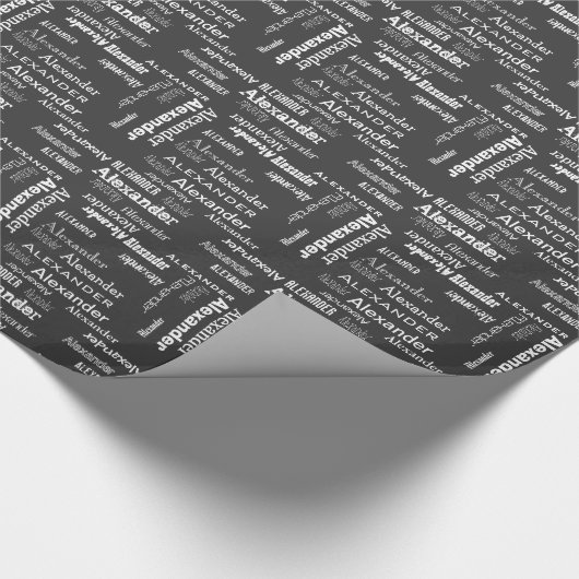 あなたのMulitipleの一流の時間パーソナライズな黒を加えて下さい ラッピングペーパー (角)