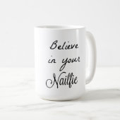 あなたのnailfiesで信じて下さい コーヒーマグカップ (正面右)