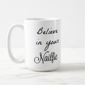 あなたのnailfiesで信じて下さい コーヒーマグカップ (左)