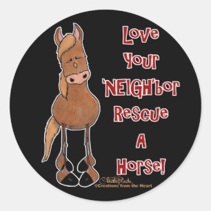 あなたのNEIGHbor馬の救助を愛する ラウンドシール