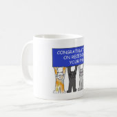 あなたのPhDかわいい猫の受け入れのお祝い コーヒーマグカップ (正面左)