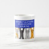 あなたのPhDかわいい猫の受け入れのお祝い コーヒーマグカップ (中央)