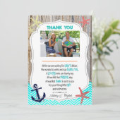 あなたのPhotと航海のなベビーシャワーのサンキューカード サンキューカード (スタンド正面)