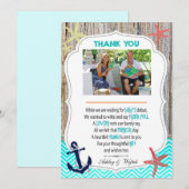 あなたのPhotと航海のなベビーシャワーのサンキューカード サンキューカード (正面/裏面)