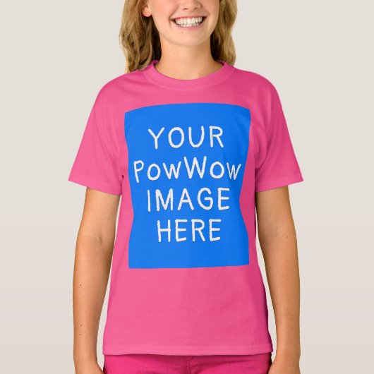 あなたのPowWow画像をここに カスタムネイティブアメリカン Tシャツ (正面)