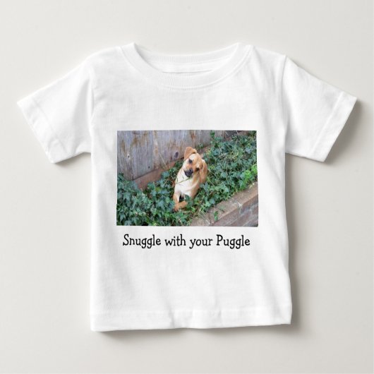 あなたのPuggleのベビーのTシャツとの抱擁 ベビーTシャツ (正面)