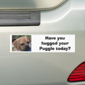 あなたのPuggleを今日抱き締めましたか。 バンパーステッカー (車上)