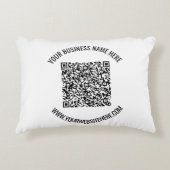 あなたのQRコードとカスタム文字アクセント枕 アクセントクッション (正面)