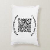 あなたのQRコードとカスタム文字アクセント枕 アクセントクッション (裏面(縦))