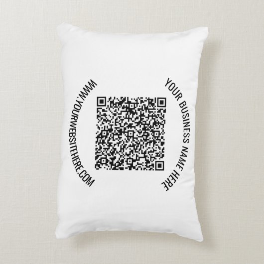 あなたのQRコードとカスタム文字アクセント枕 アクセントクッション (裏面(縦))