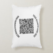 あなたのQRコードとカスタム文字アクセント枕 アクセントクッション (正面(垂直))