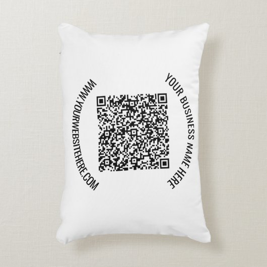 あなたのQRコードとカスタム文字アクセント枕 アクセントクッション (正面(垂直))