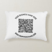 あなたのQRコードとカスタム文字アクセント枕 アクセントクッション (裏面)