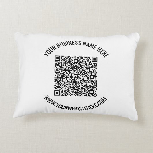 あなたのQRコードとカスタム文字アクセント枕 アクセントクッション (裏面)