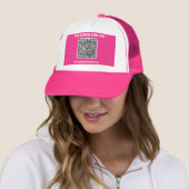 あなたのQRコードとカスタム文字ビジネスTrucker Hat キャップ (インサイチュ)
