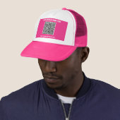 あなたのQRコードとカスタム文字ビジネスTrucker Hat キャップ (インサイチュ)
