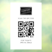 あなたのQRコードと事業ロゴを追加する ウィンドウサイン (シート3)