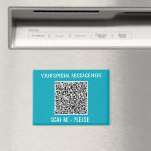 あなたのQRコードと文字カスタム驚きのマグネットギフト マグネット (インサイチュ (食洗機))