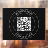 あなたのQRコードと編集可能なテキスト | 黒と白 ウィンドウサイン (シート2)