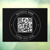 あなたのQRコードと編集可能なテキスト | 黒と白 ウィンドウサイン (シート3)